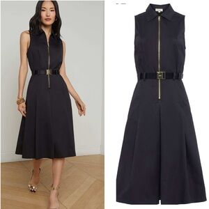 L'Agence kylo shirt dress in black NWT